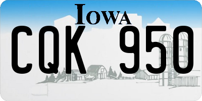IA license plate CQK950