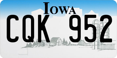 IA license plate CQK952