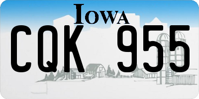 IA license plate CQK955