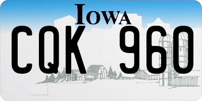 IA license plate CQK960