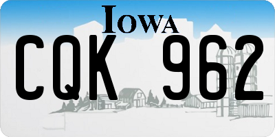 IA license plate CQK962