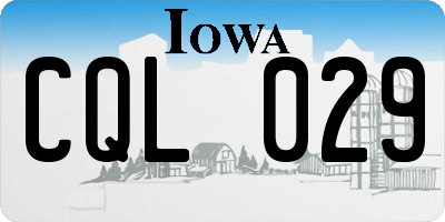 IA license plate CQL029