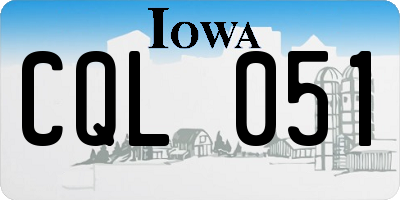 IA license plate CQL051