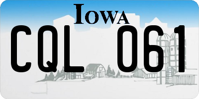 IA license plate CQL061