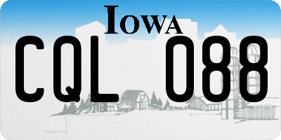 IA license plate CQL088