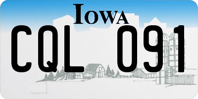 IA license plate CQL091