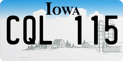 IA license plate CQL115