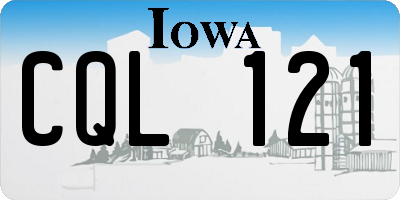 IA license plate CQL121
