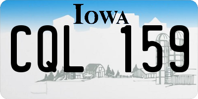 IA license plate CQL159