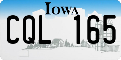 IA license plate CQL165