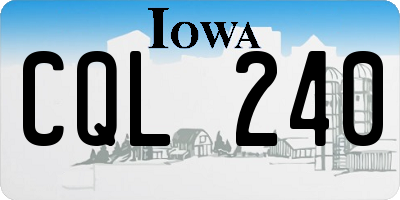 IA license plate CQL240