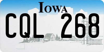 IA license plate CQL268