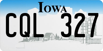 IA license plate CQL327