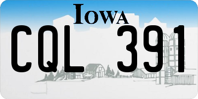 IA license plate CQL391