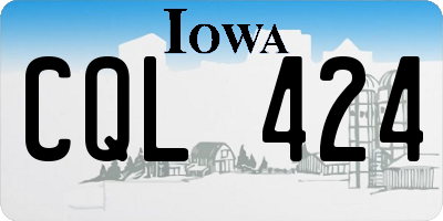IA license plate CQL424
