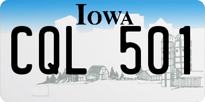 IA license plate CQL501