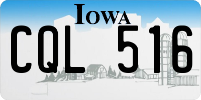 IA license plate CQL516