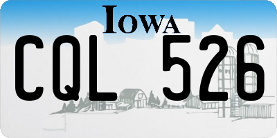 IA license plate CQL526