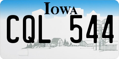 IA license plate CQL544