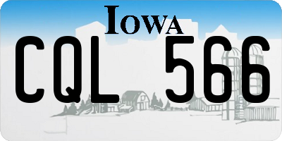 IA license plate CQL566