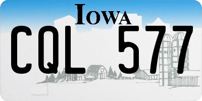 IA license plate CQL577
