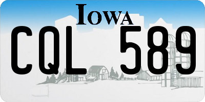 IA license plate CQL589