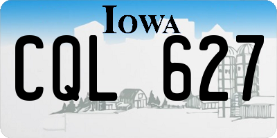 IA license plate CQL627