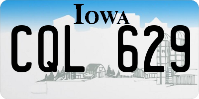 IA license plate CQL629
