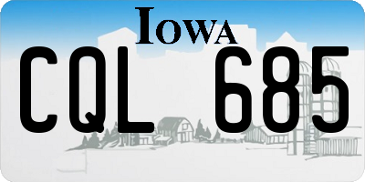 IA license plate CQL685