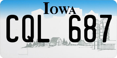 IA license plate CQL687
