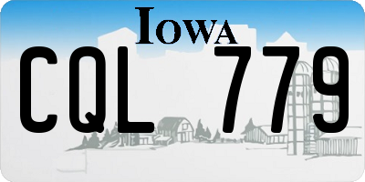 IA license plate CQL779