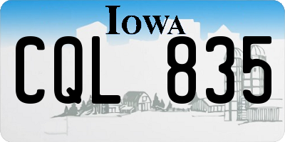 IA license plate CQL835