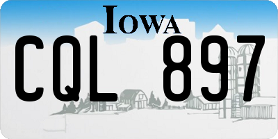 IA license plate CQL897
