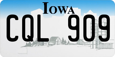 IA license plate CQL909