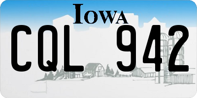 IA license plate CQL942