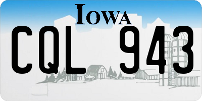 IA license plate CQL943