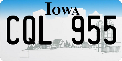IA license plate CQL955
