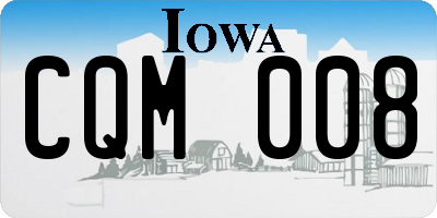 IA license plate CQM008