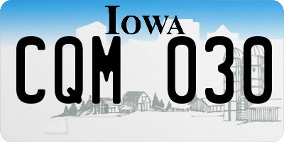 IA license plate CQM030