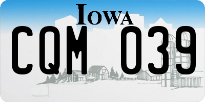 IA license plate CQM039