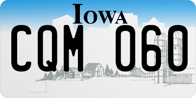 IA license plate CQM060