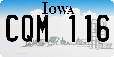 IA license plate CQM116