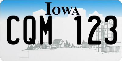 IA license plate CQM123