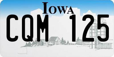 IA license plate CQM125