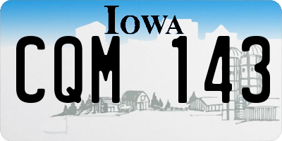 IA license plate CQM143