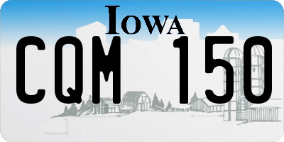 IA license plate CQM150