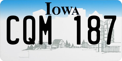 IA license plate CQM187
