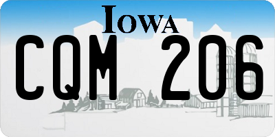 IA license plate CQM206