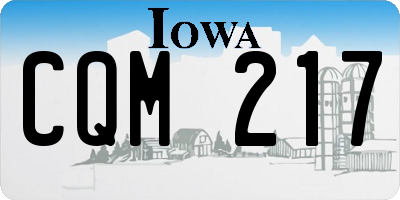 IA license plate CQM217