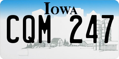 IA license plate CQM247